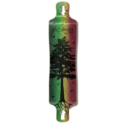 Lowrider Longboard Deck - In The Pines : Rasta