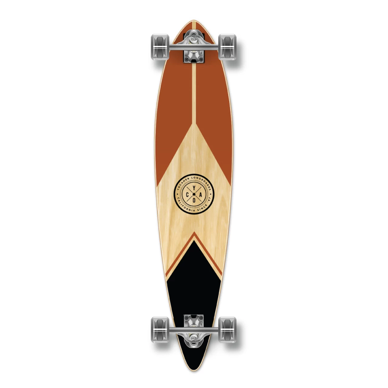 YOCAHER Pintail Longboard Complete - Earth Series - Mountain 1 YOCAHER Pintail Longboard Complete - Earth Series - Mountain