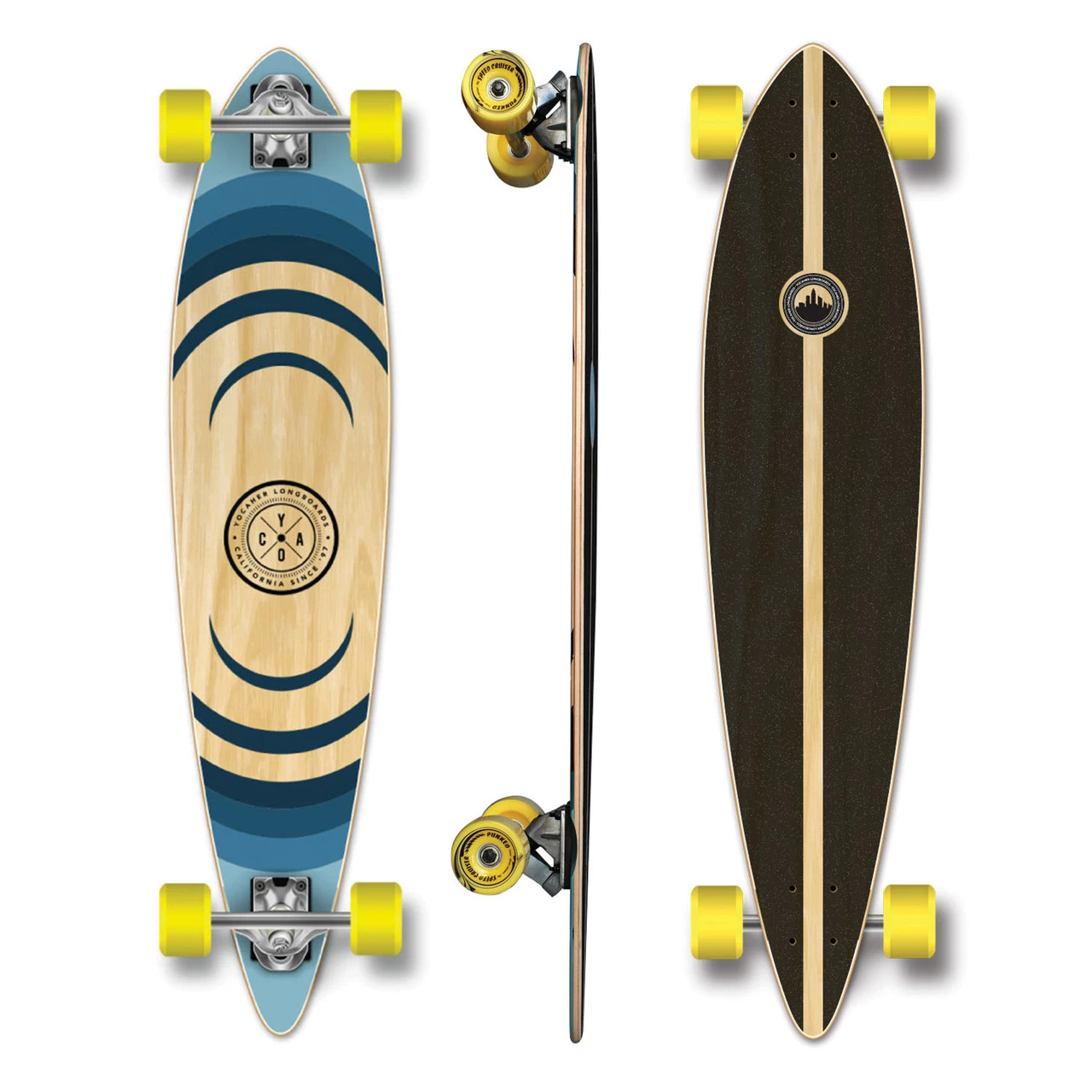YOCAHER Pintail Longboard Complete - Earth Series - Ripple 2 YOCAHER Pintail Longboard Complete - Earth Series - Ripple - Image 2
