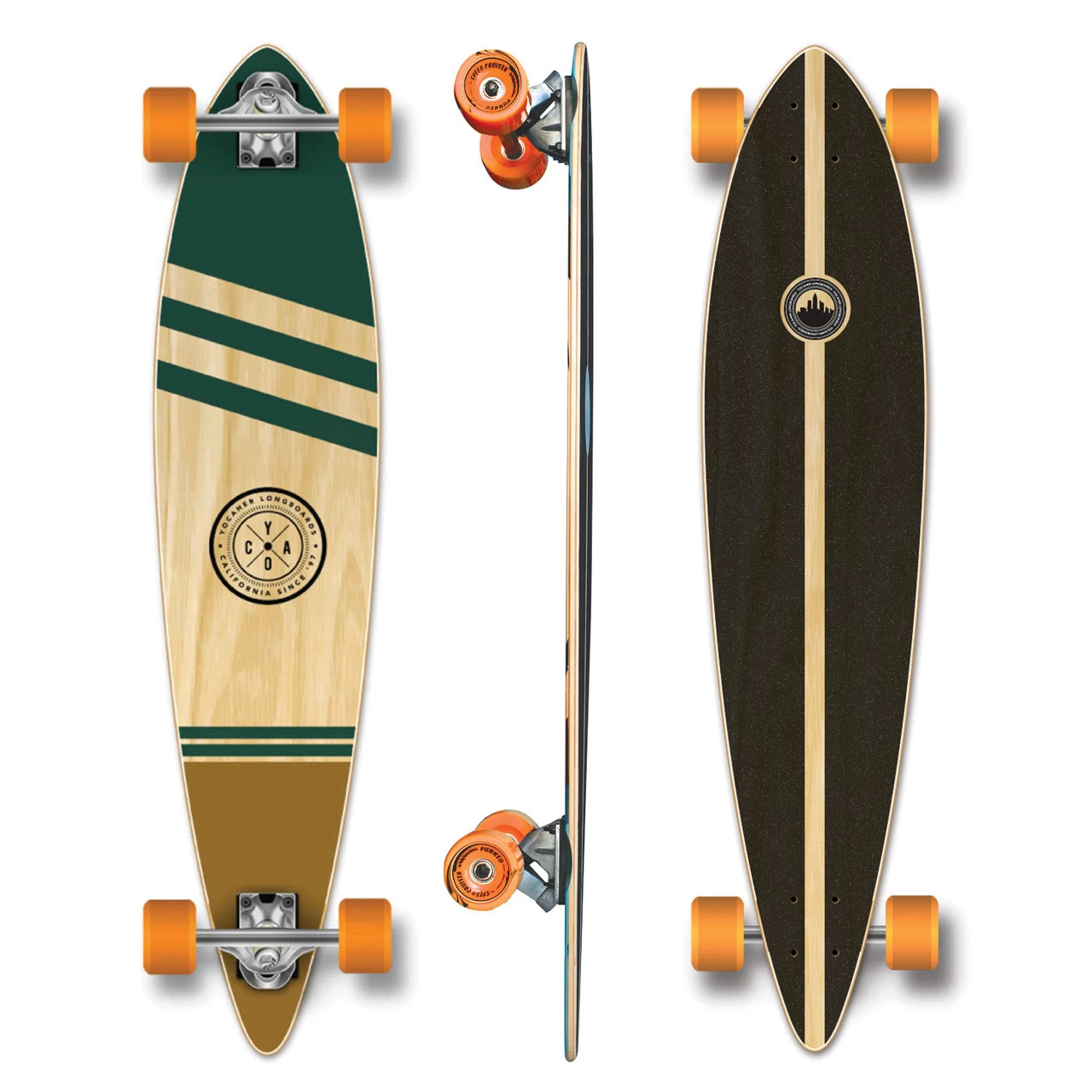 YOCAHER Pintail Longboard Complete - Earth Series - Wind 2 YOCAHER Pintail Longboard Complete - Earth Series - Wind - Image 2