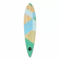 Pintail Longboard Deck - Geometric Series - Green