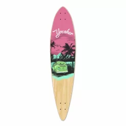 Pintail Longboard Deck - Pink N' Mint