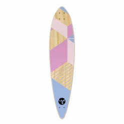 Pintail Longboard Deck - Geometric Series - Purple