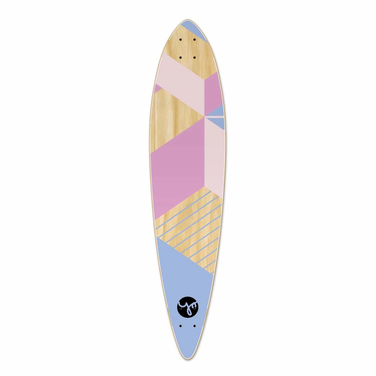 Pintail Longboard Deck - Geometric Series - Purple 1 Pintail Longboard Deck - Geometric Series - Purple