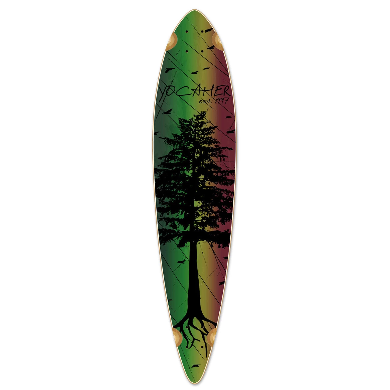 Pintail Longboard Deck - In The Pines : Rasta 1 Pintail Longboard Deck - In The Pines : Rasta