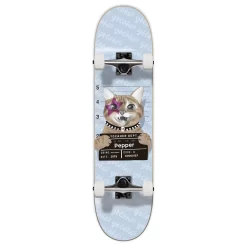 Yocaher Graphic Complete 7.75" Skateboard - Rockstar Kitty Cat - Purple Pepper