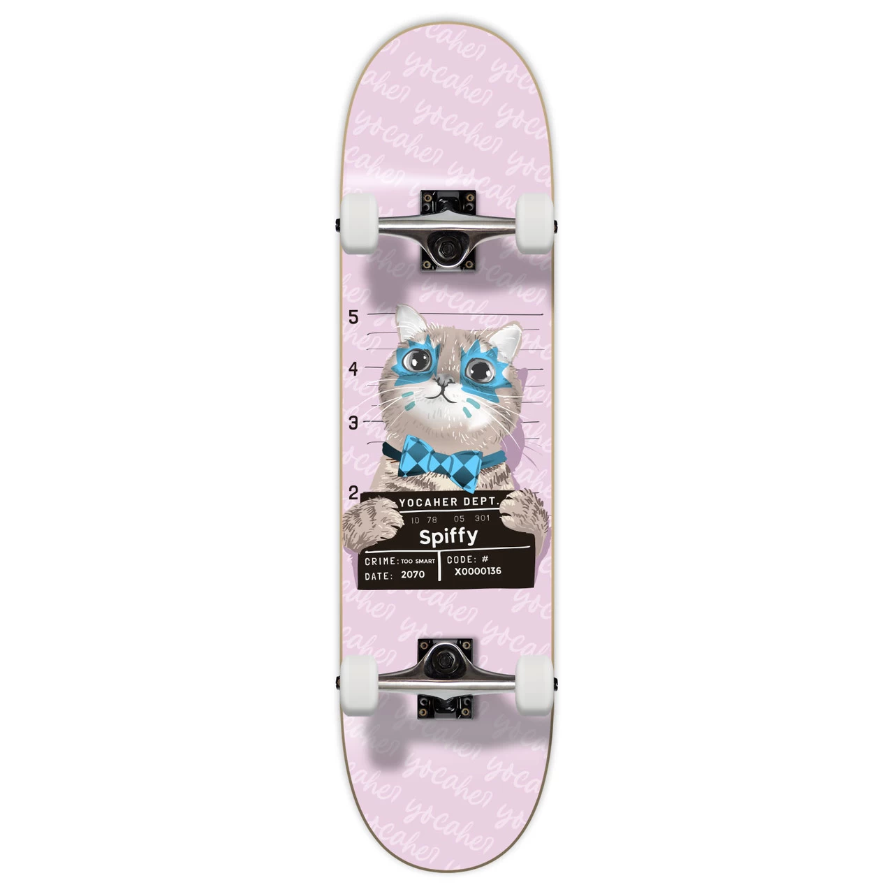 Yocaher Graphic Complete 7.75" Skateboard - Rockstar Kitty Cat - Pink Spiffy 1 Yocaher Graphic Complete 7.75" Skateboard - Rockstar Kitty Cat - Pink Spiffy