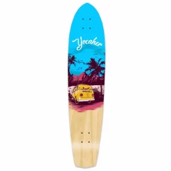 Slimkick Longboard Deck - VW Series - Blue N' Red
