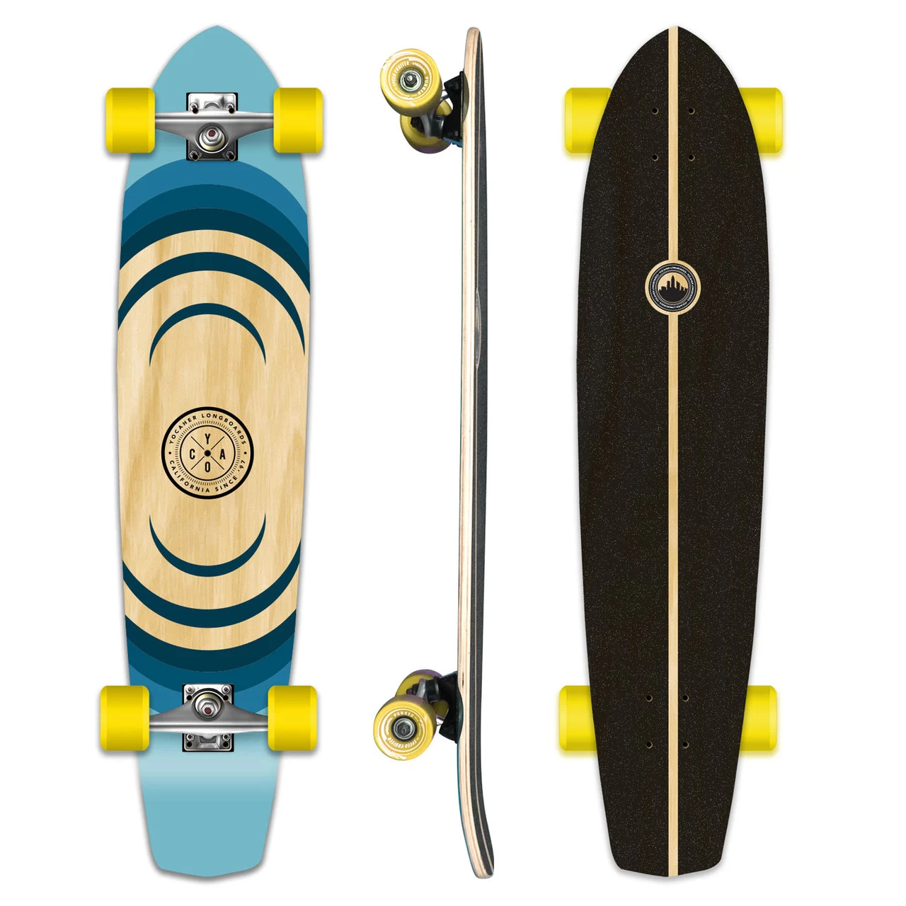 YOCAHER Slimkick Longboard Complete - Earth Series - Ripple 2 YOCAHER Slimkick Longboard Complete - Earth Series - Ripple - Image 2