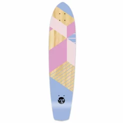 Slimkick Longboard Deck - Geometric Series - Purple