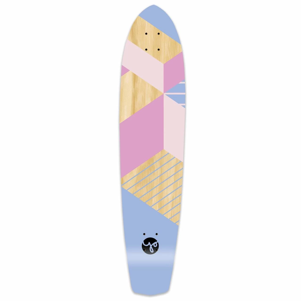 Slimkick Longboard Deck - Geometric Series - Purple 1 Slimkick Longboard Deck - Geometric Series - Purple