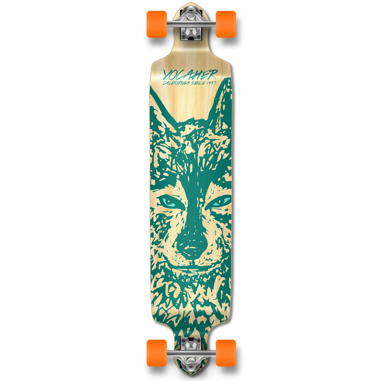 YOCAHER Drop Down Longboard Complete - Spirit Animal WOLF 1 YOCAHER Drop Down Longboard Complete - Spirit Animal WOLF