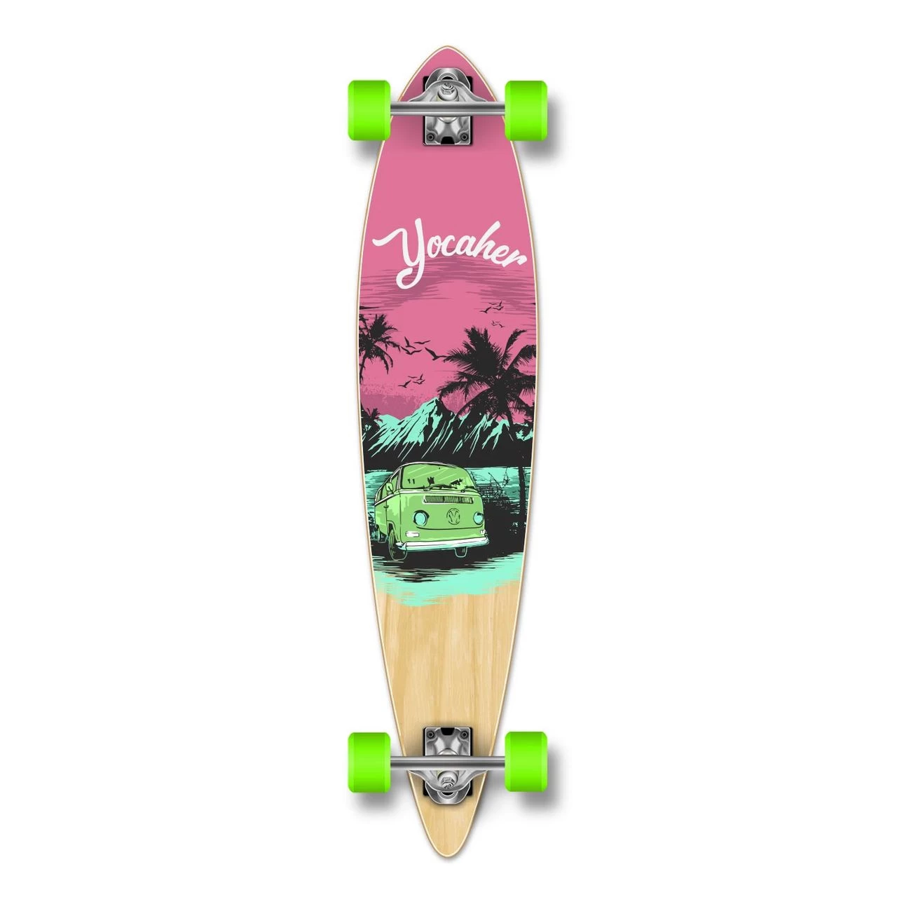 Pintail Longboard Complete - VW Series -Pink N' Mint 1 Pintail Longboard Complete - VW Series -Pink N' Mint