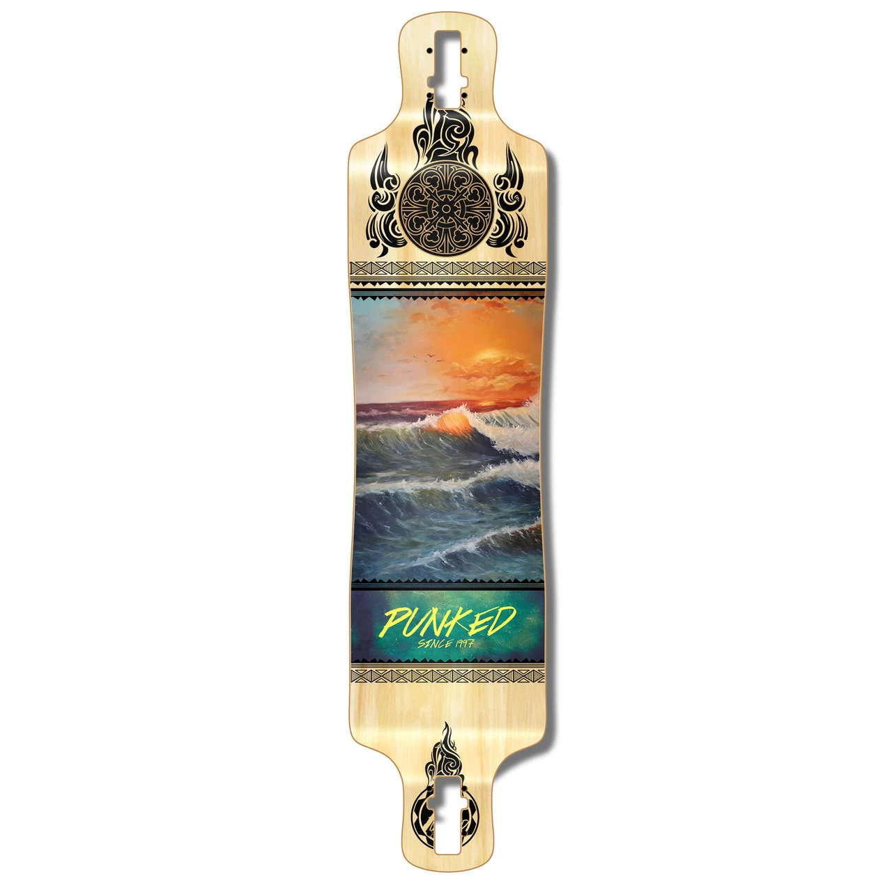 Lowrider Longboard Deck - Wave Scene 1 Lowrider Longboard Deck - Wave Scene