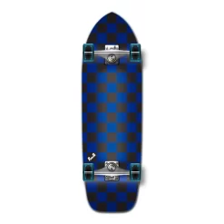 Old School Longboard Complete - Checker Blue