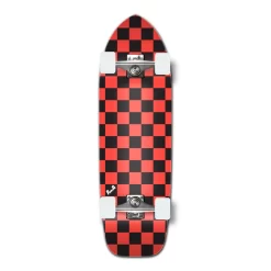 Old School Longboard Complete - Checker Orange