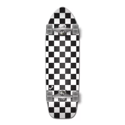 Old School Longboard Complete - Checker White