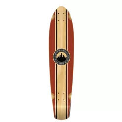 Slimkick Longboard Deck - Crest Burgundy
