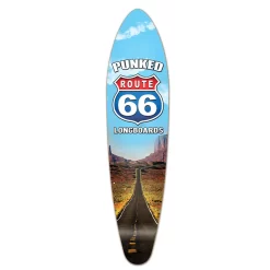 Kicktail Longboard Deck - Route 66 Series - The Run