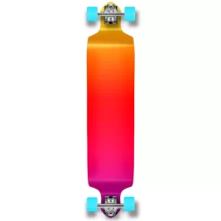 YOCAHER Drop Down Longboard Complete - Gradient Pink