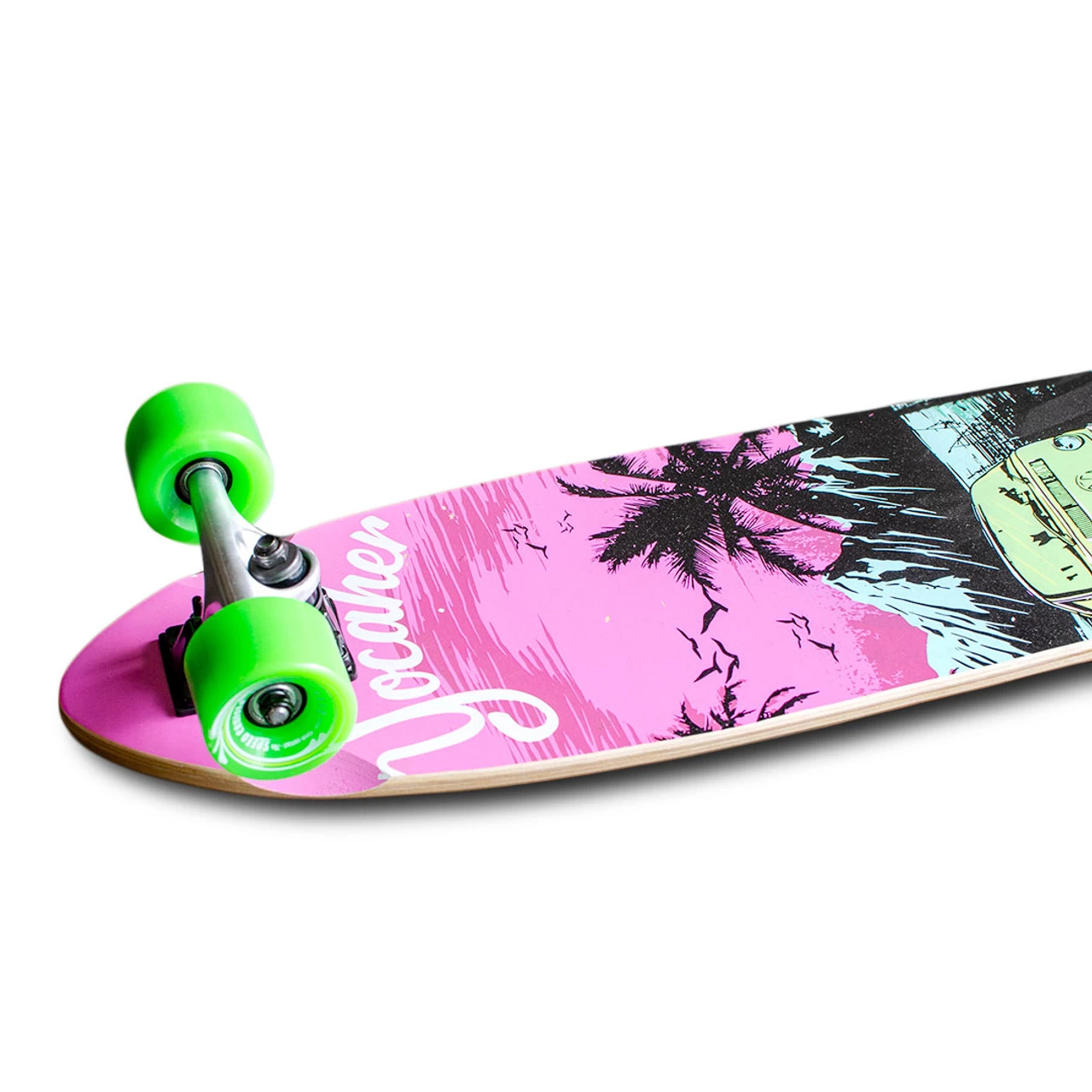 Kicktail Longboard Complete - VW Series - Pink N' Mint 3 Kicktail Longboard Complete - VW Series - Pink N' Mint - Image 3