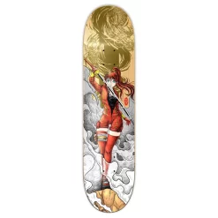 Yocaher Graphic Skateboard Deck - Samurai Series - Girl Samurai Gold Dragon