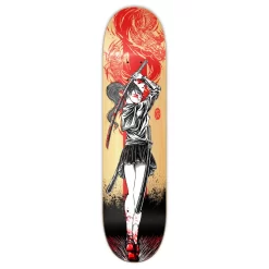 Yocaher Graphic Skateboard Deck - Samurai Series - Girl Samurai Red Dragon