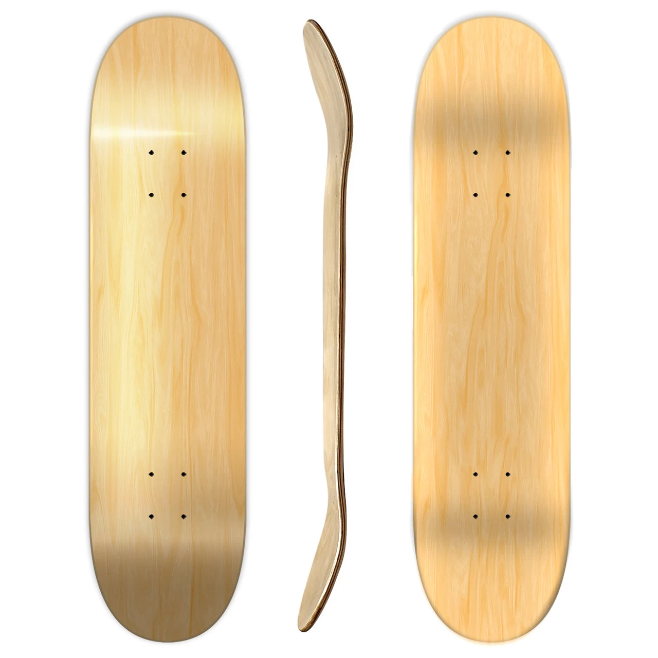 Yocaher Skateboard 10 Pcs Of Blank Skateboard Deck - Natural 2 Yocaher Skateboard 10 Pcs Of Blank Skateboard Deck - Natural - Image 2