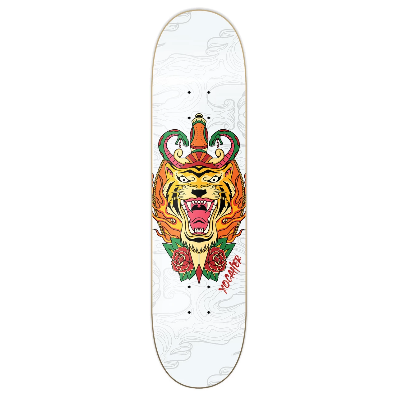Yocaher Graphic Skateboard Deck - Flaming Tiger 1 Yocaher Graphic Skateboard Deck - Flaming Tiger