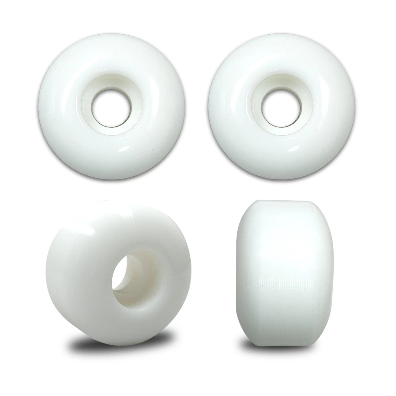 White BLANK Skateboard WHEELS 52mm (Set Of 4) 1 White BLANK Skateboard WHEELS 52mm (Set Of 4)
